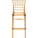 Krzesło barowe glamour Chiavari Siesta | Bursztynowe, przezroczyste