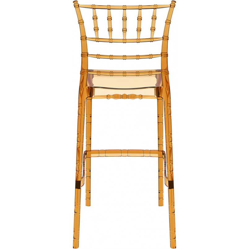 Krzesło barowe glamour Chiavari Siesta | Bursztynowe, przezroczyste