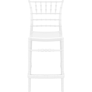 Krzesło barowe glamour Chiavari Siesta - Białe, 65cm