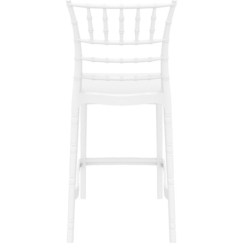 Krzesło barowe glamour Chiavari Siesta - Białe, 65cm