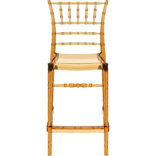 Krzesło barowe glamour Chiavari Siesta | Bursztynowe, przezroczyste