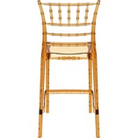Krzesło barowe glamour Chiavari Siesta | Bursztynowe, przezroczyste