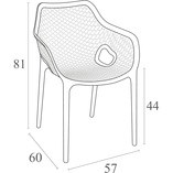 Krzesło ażurowe Air XL Siesta - Szarobrązowe | Komfort i styl