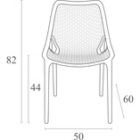 Krzesło ażurowe Air czerwone Siesta - Komfort i styl!