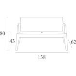 Sofa ogrodowa dwuosobowa Box czerwona Siesta - Komfort i styl
