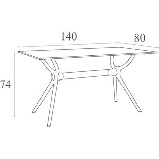 Stół prostokątny Air 140x80cm biały Siesta - Komfort i styl