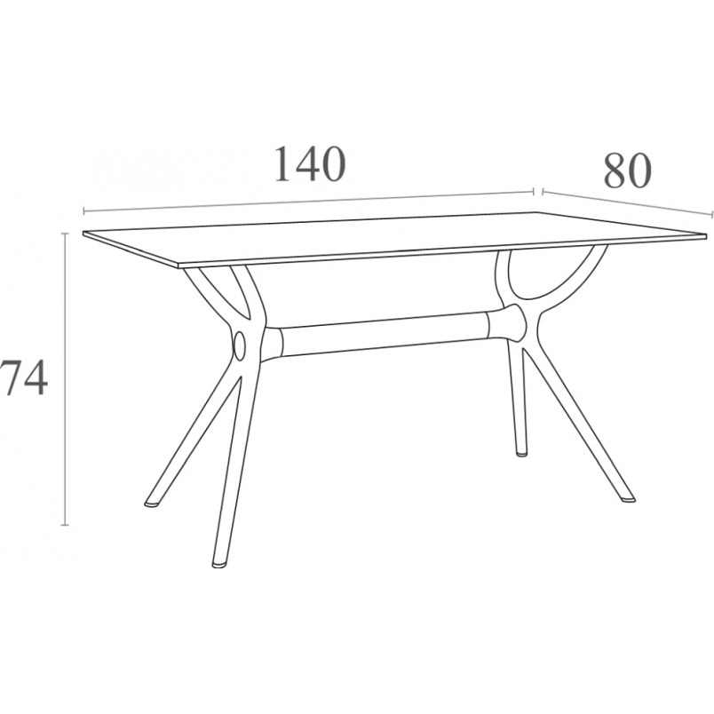 Stół prostokątny Air 140x80cm biały Siesta - Komfort i styl