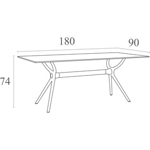 Stół prostokątny Air 180x90cm biały Siesta - Komfort i styl