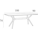 Stół prostokątny Air 180x90cm biały Siesta - Komfort i styl