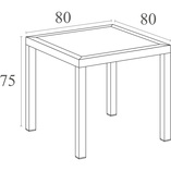 Stół Ogrodowy Siesta Ares 80x80 Czarny - Trwały i Elegancki