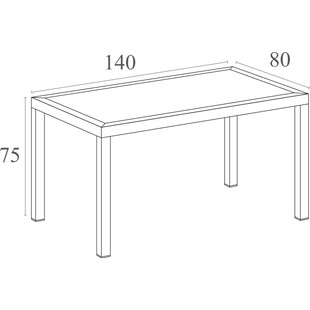 Stół Ogrodowy Ares 140x80 Czarny Siesta - Komfort i Styl