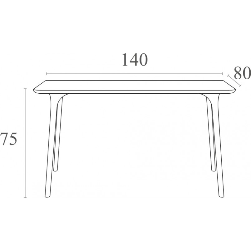 Stół prostokątny Maya 140x80cm biały Siesta - Komfort i styl