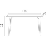 Stół prostokątny Maya 140x80cm biały Siesta - Komfort i styl
