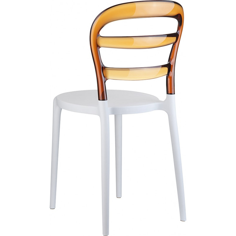 Krzesło Miss Bibi białe/przezroczyste Siesta - Stylowy design!