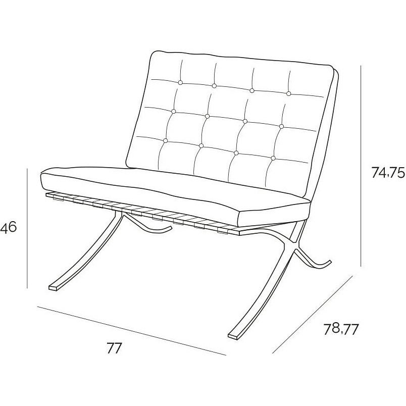 Fotel skórzany pikowany BA1 biały D2.Design - Luksusowy Design