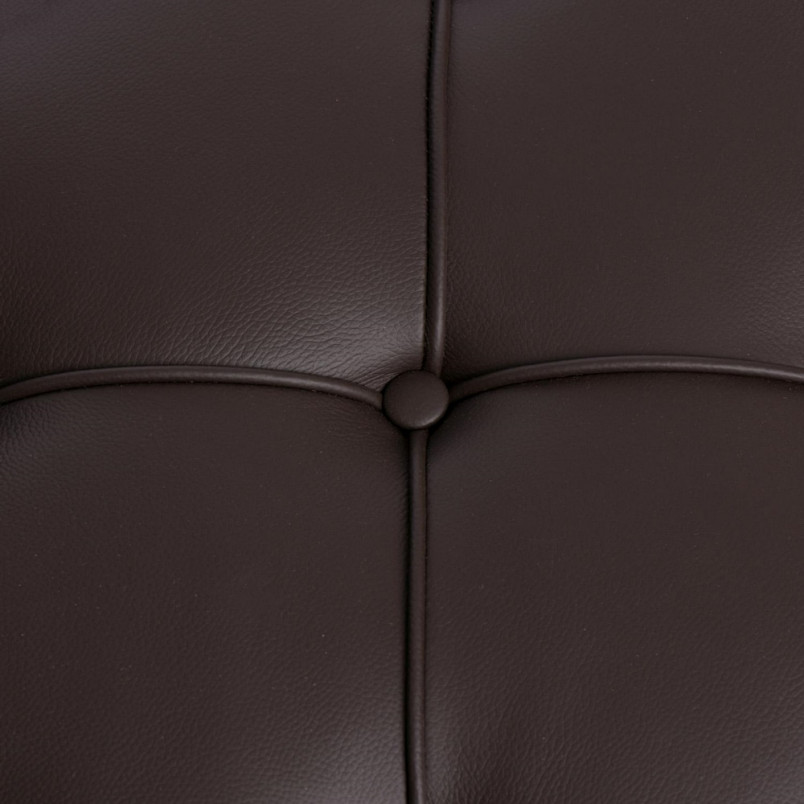 Fotel skórzany pikowany BA1 | Brązowy | D2.Design