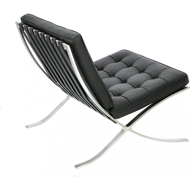 Fotel skórzany pikowany BA1 czarny | D2.Design - Komfort i styl