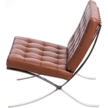 Fotel skórzany pikowany BA1 jasno brązowy | D2.Design