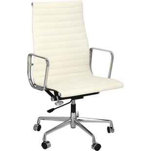 Fotel Gabinetowy CH1191T Biała Skóra | D2 Design