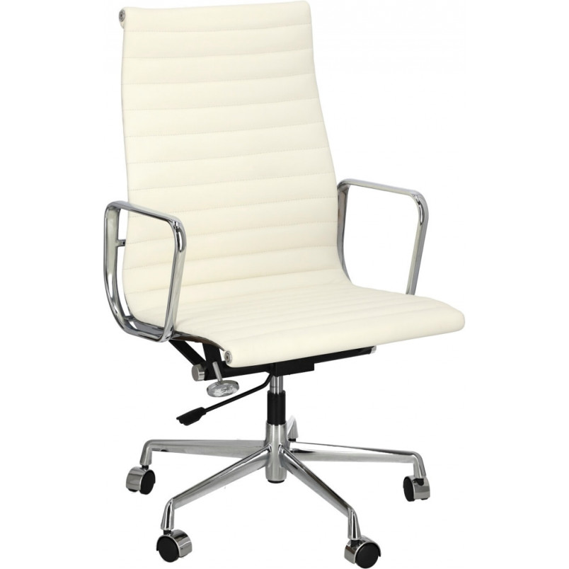 Fotel Gabinetowy CH1191T Biała Skóra | D2 Design