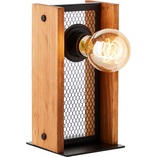 Lampa stołowa drewniana Calandra - Loft | Brilliant