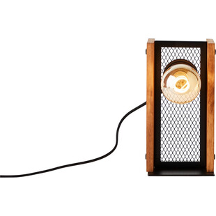 Lampa stołowa drewniana Calandra - Loft | Brilliant