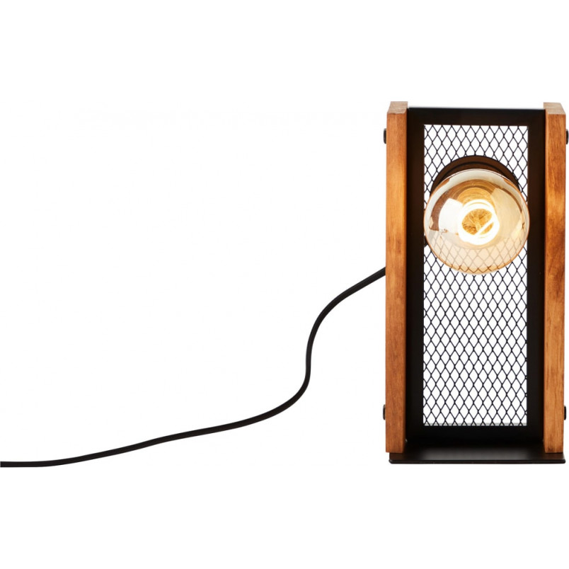 Lampa stołowa drewniana Calandra - Loft | Brilliant
