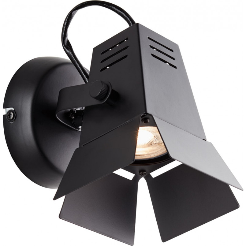 Kinkiet Industrialny Movie LED Czarny Mat - Brilliant