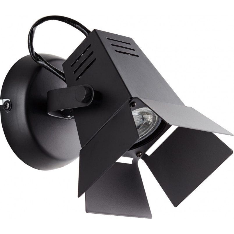 Kinkiet Industrialny Movie LED Czarny Mat - Brilliant