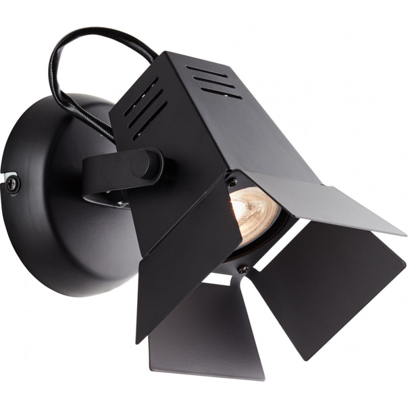 Kinkiet Industrialny Movie LED Czarny Mat - Brilliant