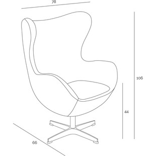 Fotel obrotowy Jajo - Skóra Premium | D2.Design