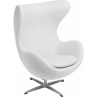 Fotel obrotowy Jajo biały kaszmir | D2 Design - Komfort i Styl
