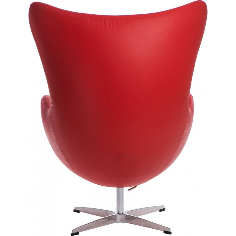 Fotel obrotowy Jajo czerwona skóra | D2.Design
