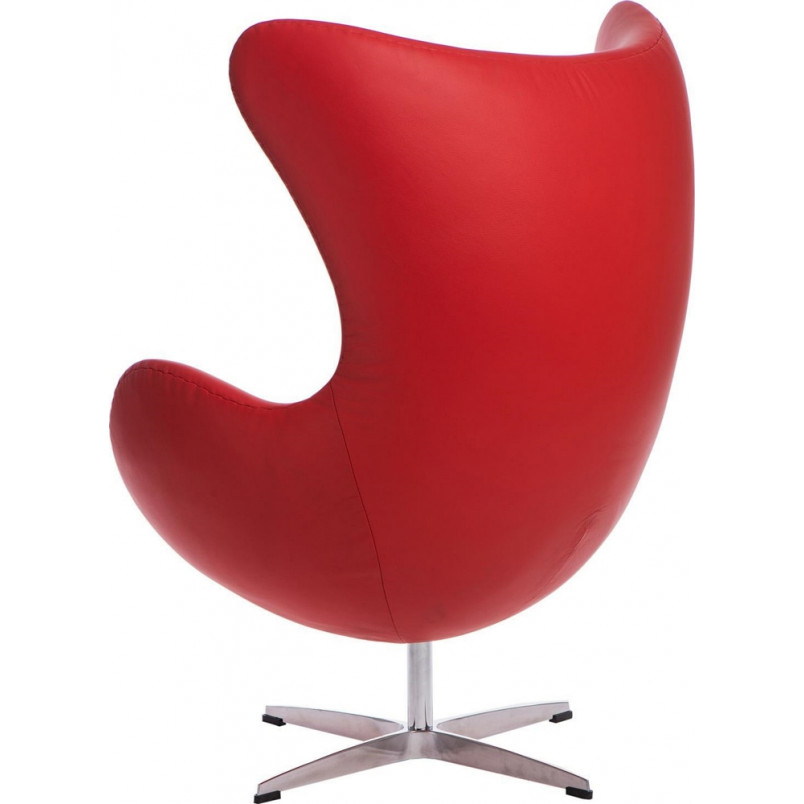 Fotel obrotowy Jajo czerwona skóra | D2.Design