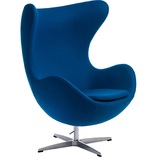 Fotel obrotowy Jajo niebieski kaszmir | D2 Design