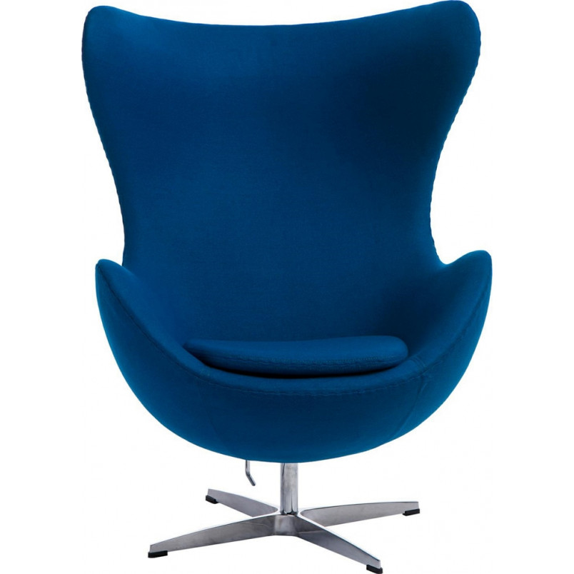 Fotel obrotowy Jajo niebieski kaszmir | D2 Design
