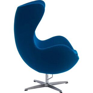 Fotel obrotowy Jajo niebieski kaszmir | D2 Design