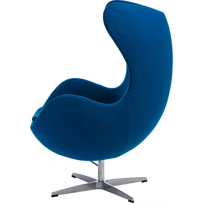 Fotel obrotowy Jajo niebieski kaszmir | D2 Design