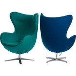 Fotel obrotowy Jajo niebieski kaszmir | D2 Design