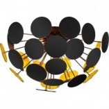 Plafon Discalgo 54cm czarny Trio | Nowoczesne oświetlenie