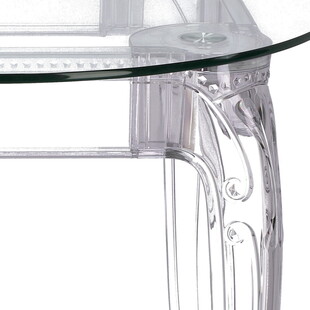 Stół szklany Ghost 80cm - Elegancja i styl | D2.Design