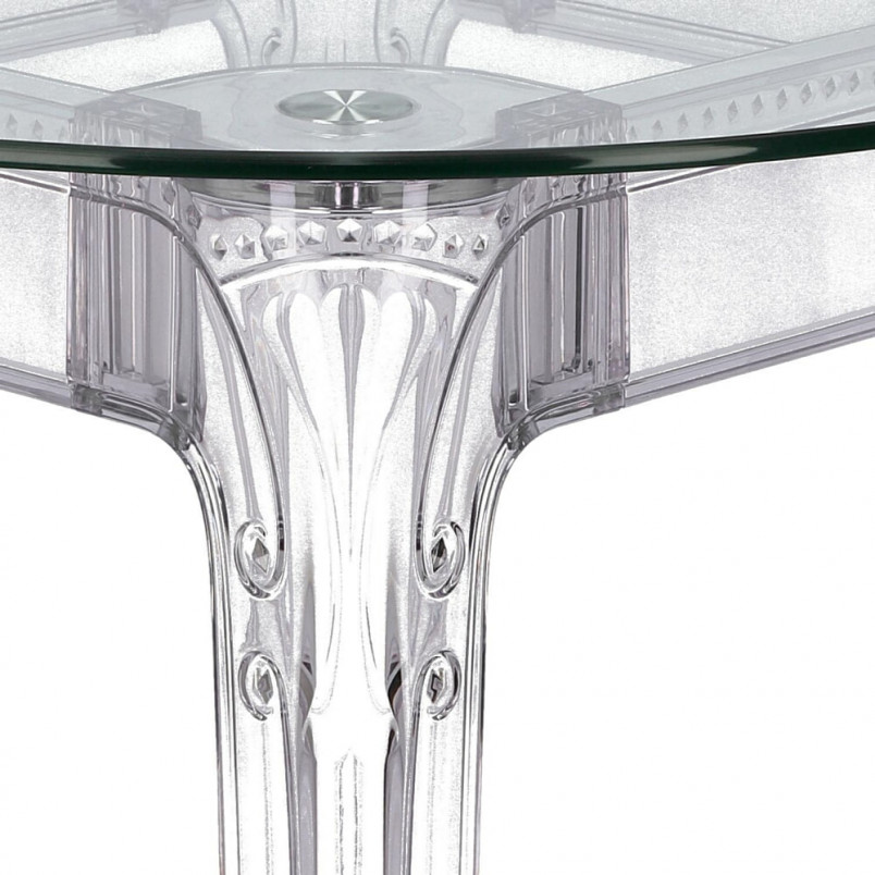 Stół szklany Ghost 80cm - Elegancja i styl | D2.Design
