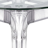 Stół szklany Ghost 80cm - Elegancja i styl | D2.Design