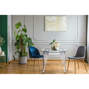 Stół szklany Ghost 80cm - Elegancja i styl | D2.Design
