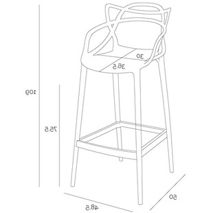 Krzesło barowe Lexi czarne | D2 Design - Komfort i styl