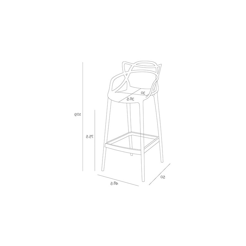 Krzesło barowe Lexi czarne | D2 Design - Komfort i styl