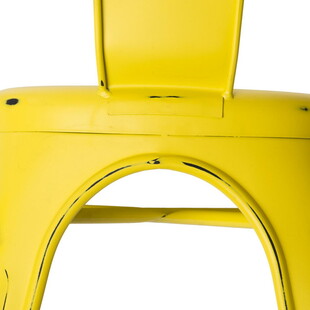 Krzesło metalowe Paris Antique żółte | D2 Design