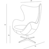 Fotel obrotowy Jajo - Design D2.Design | Czarny