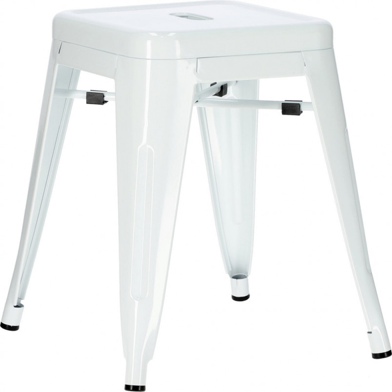 Taboret metalowy Paris biały | D2.Design - Stosowny krzesło