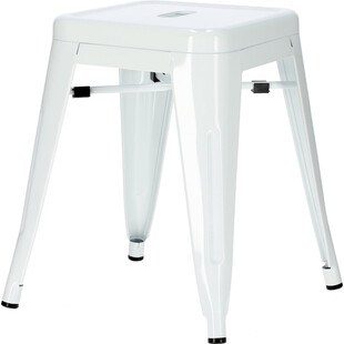 Taboret metalowy Paris biały | D2.Design - Stosowny krzesło